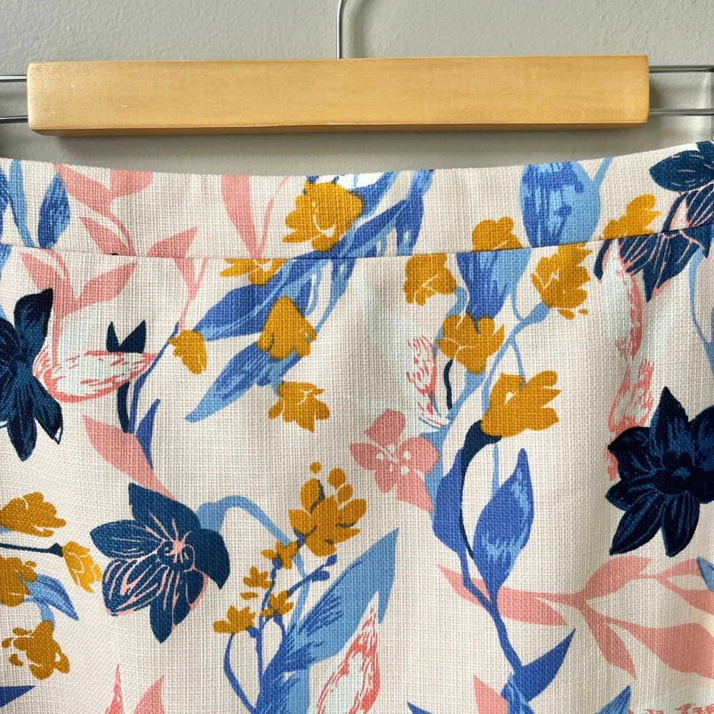 J. Crew Factory Skirt Women's 14 New NWT Pink Floral Office Feminine Preppy